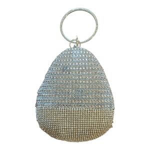 Elegant Silver Rhinestone Women's Bag